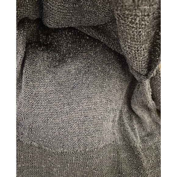 Eileen Fisher Vintage Sweater Layered Asymmetric Sweater Vneck Bluegray Sz M/L - Picture 7 of 8